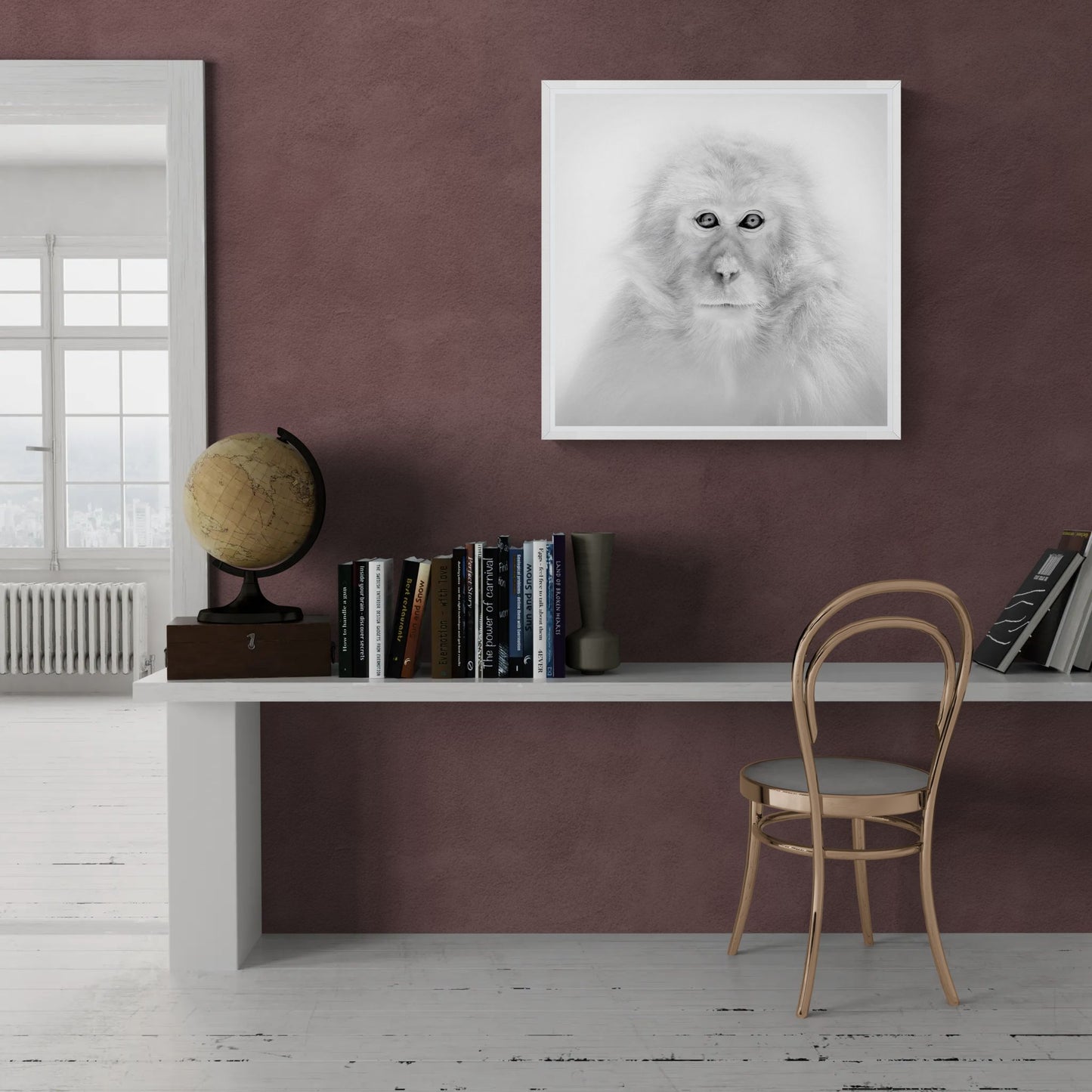 Portrait of a Snow Monkey